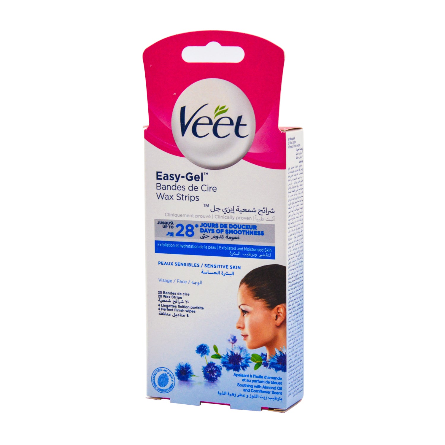 Veet Professional Hypoallergenic Facial Wax Strips for Sensitive Skin