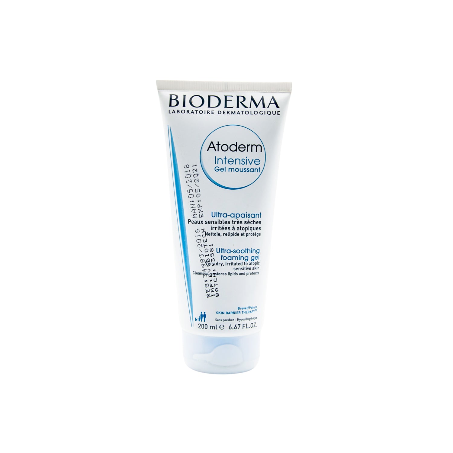 Bioderma Atoderm Hypoallergenic Ultra Soothing Foaming Gel for Very Dry Skin - parabens free