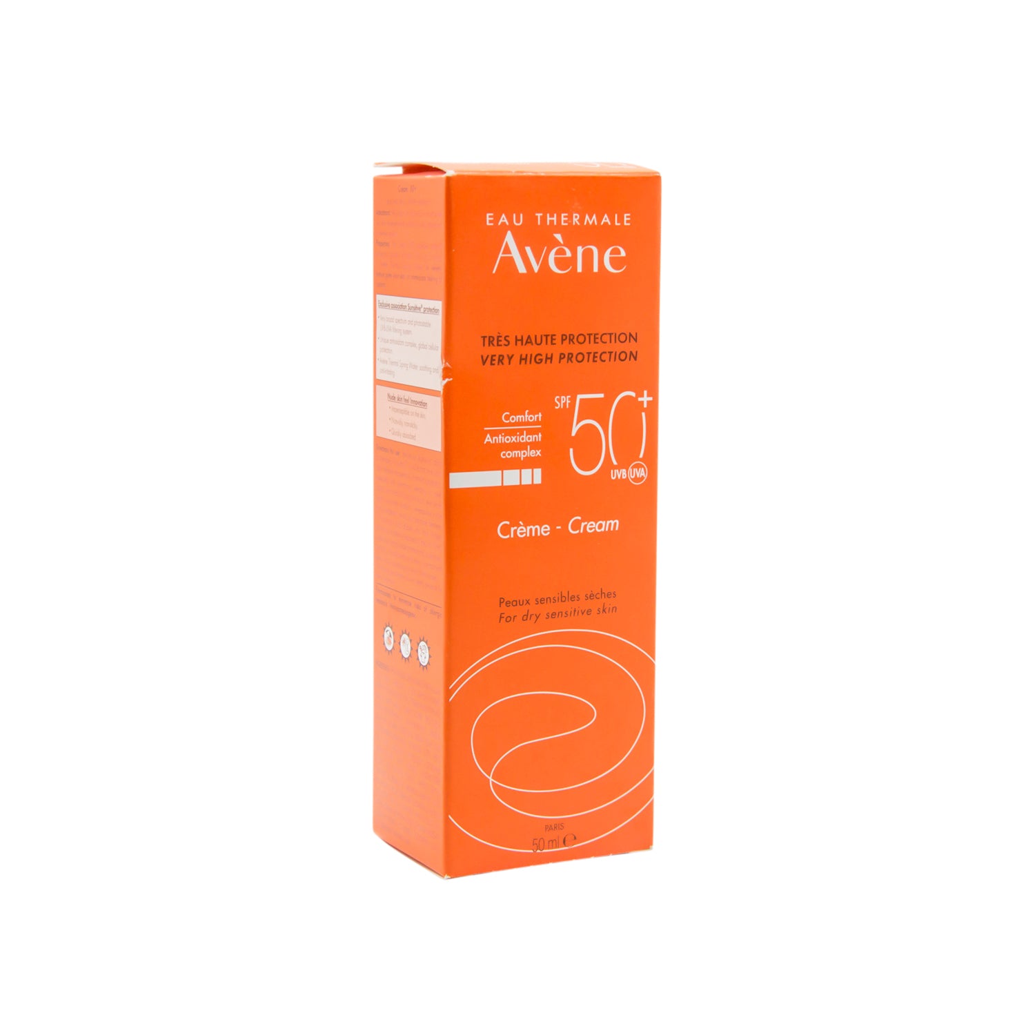 Avene Eau Thermale High Protection Non-Sticky Sunscreen for Dry & Sensitive Skin SPF50+ - non comedogenic