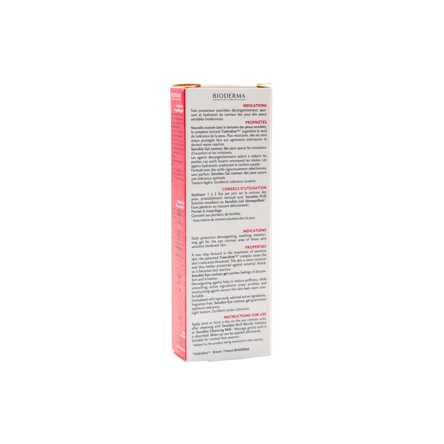 Bioderma Sensibio Hypoallergenic Eye Contour Gel for Sensitive & Intolerant Skin - fragrance free