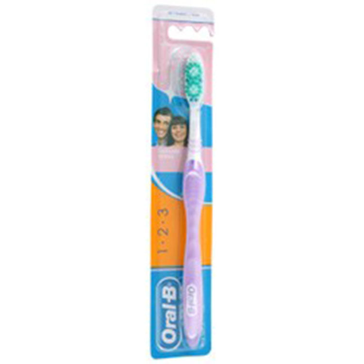 Oral-B 1 2 3 Delicate White Medium Toothbrush (40 Bristles)