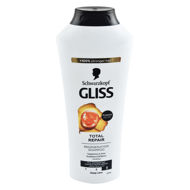 شامبو شوارزكوف جليس توتال ريبير مجدد ولامع للشعر الجاف والتالف - خالٍ من التجارب على الحيوانات