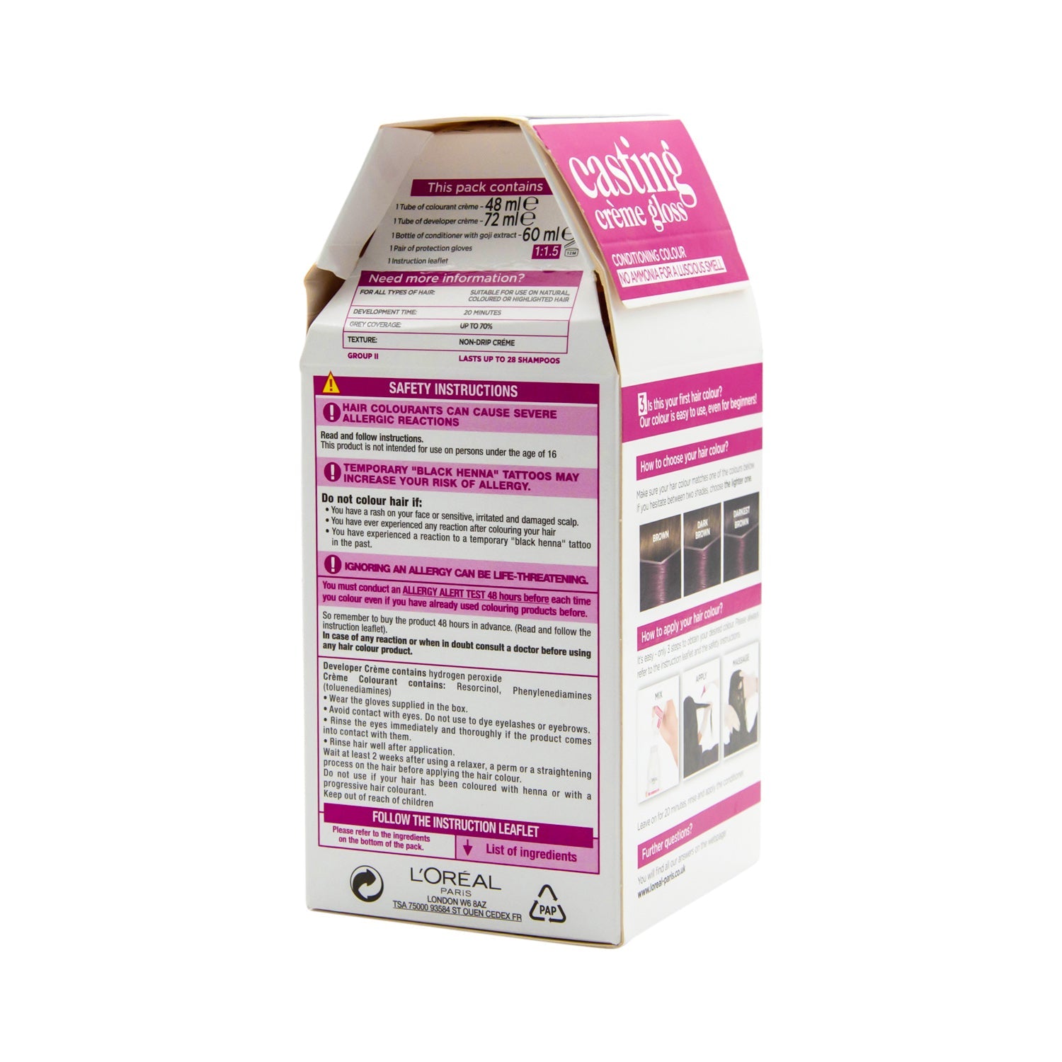 صبغة شعر لوريال كاستينج كريم جلوس بلسمية بلون البرقوق 316 - خالية من الأمونيا