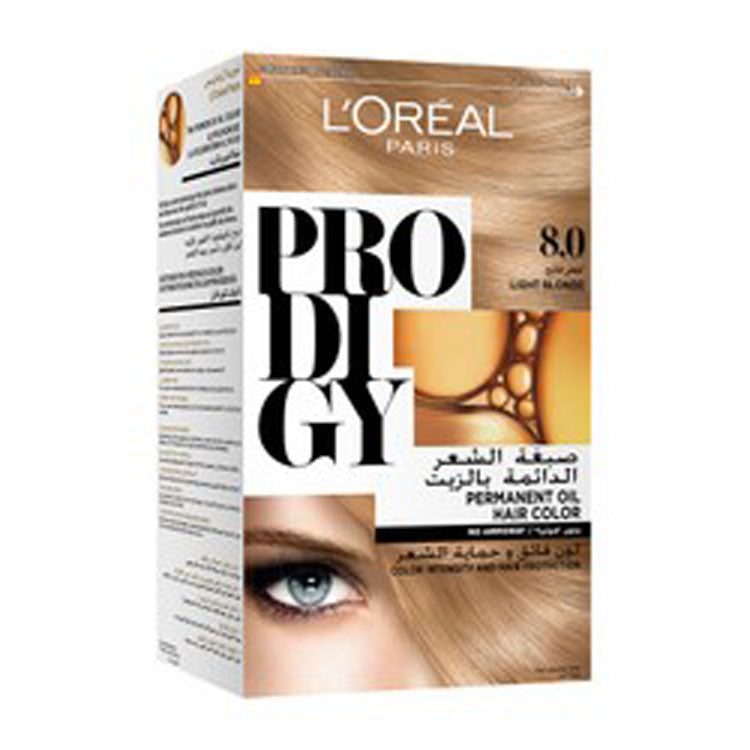 L'Oreal Prodigy Permanent Oil Hair Color Light Blonde 8.0 - ammonia free