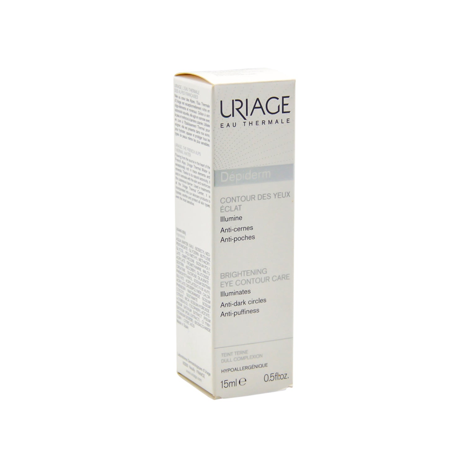 Uriage Eau Thermale Depiderm Correcting, Reviving & Brightening Eye Contour Cream with Niacinamide for All Skin Types