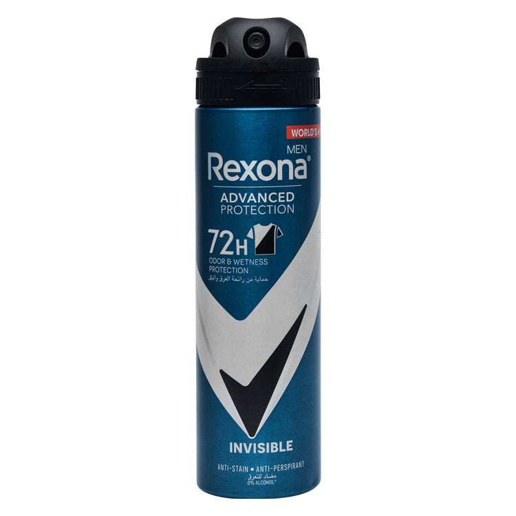 Rexona Men Advanced Protection 72H Invisible Antiperspirant Deodorant Spray - alcohol free