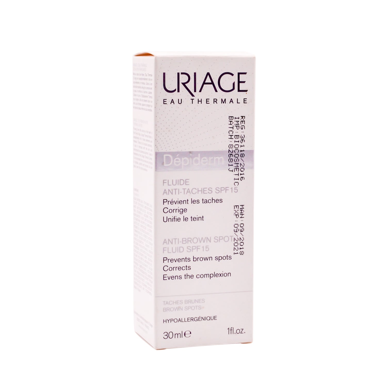 Uriage Eau Thermale Depiderm Anti-Brown Spot Facial Fluid SPF15
