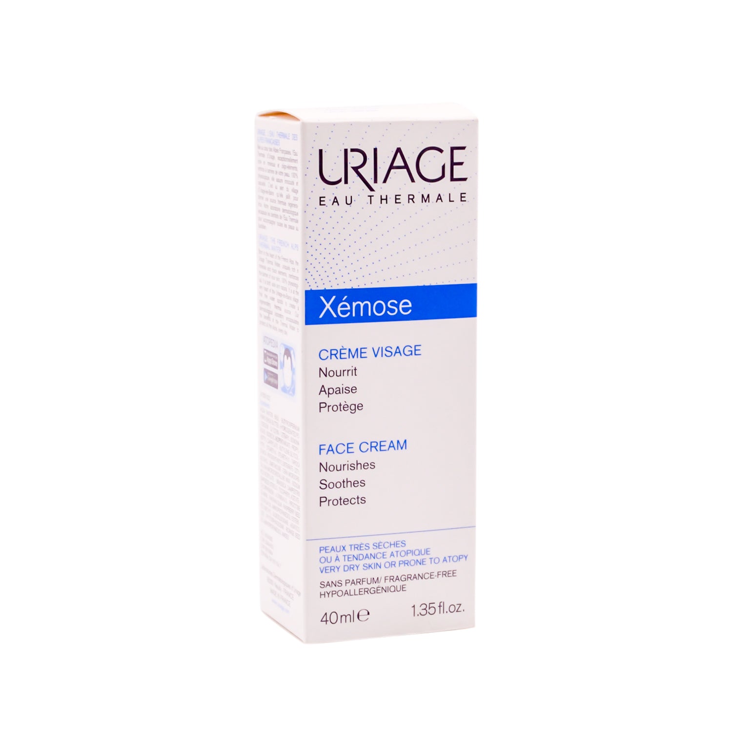 Uriage Eau Thermale Xemose Hypoallergenic Nourishing & Soothing Facial Cream for Very Dry or Atopic Skin - fragrance free