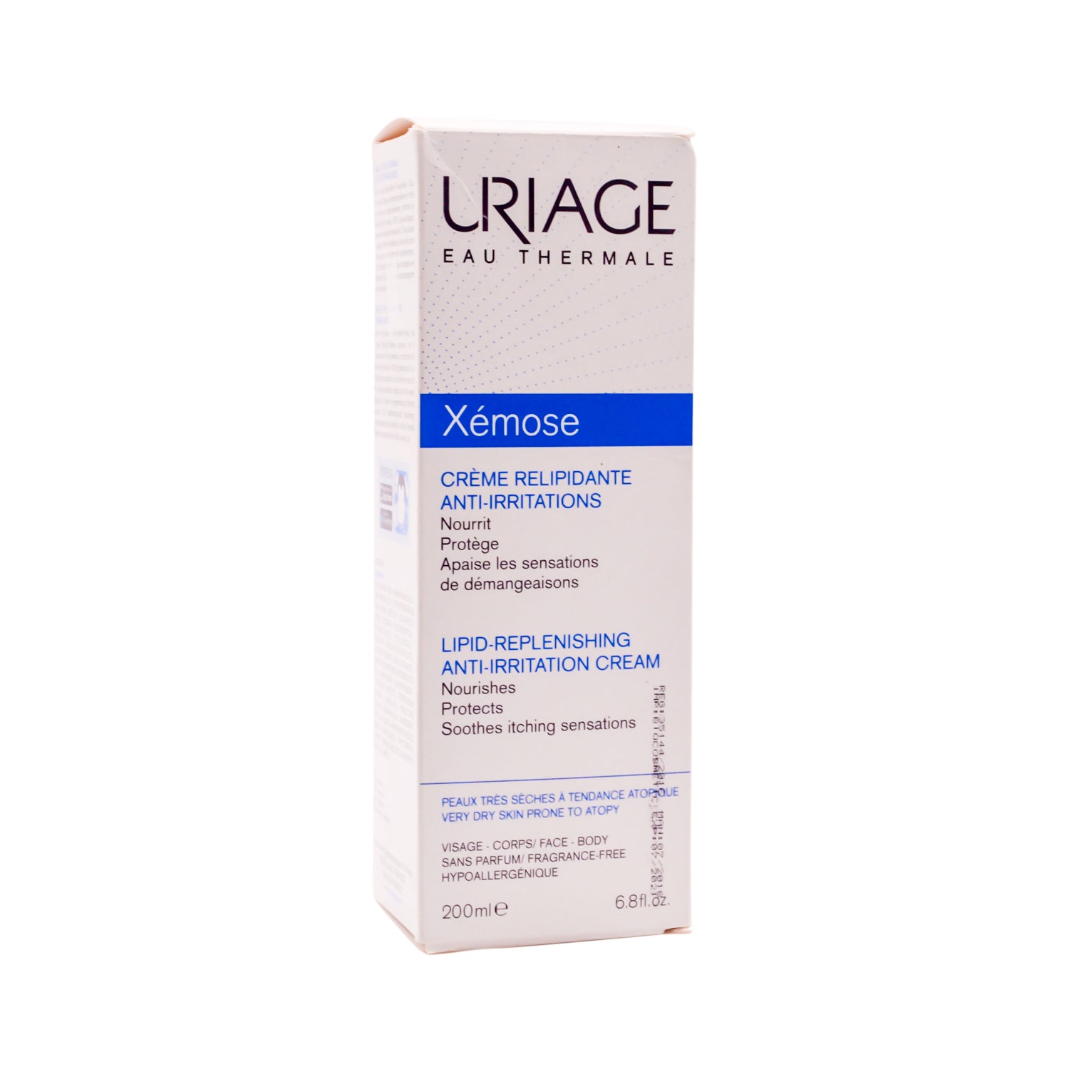 Uriage Eau Thermale Xemose Hypoallergenic Non-Greasy Replenishing, Nourishing & Anti-Irritating Cream Very Dry & Atopic Skin - fragrance free