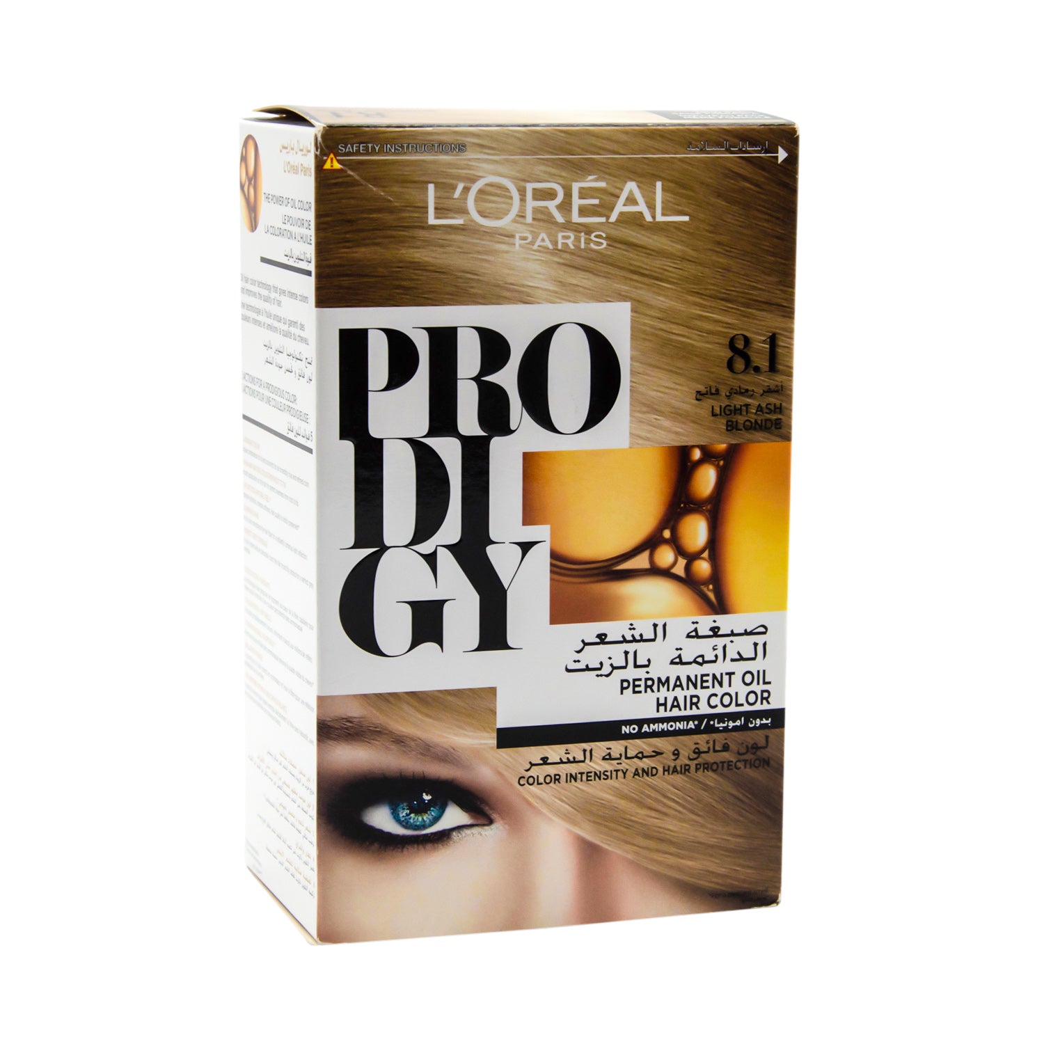 L'Oreal Prodigy Permanent Oil Hair Color Light Ash Blonde 8.1 - ammonia free