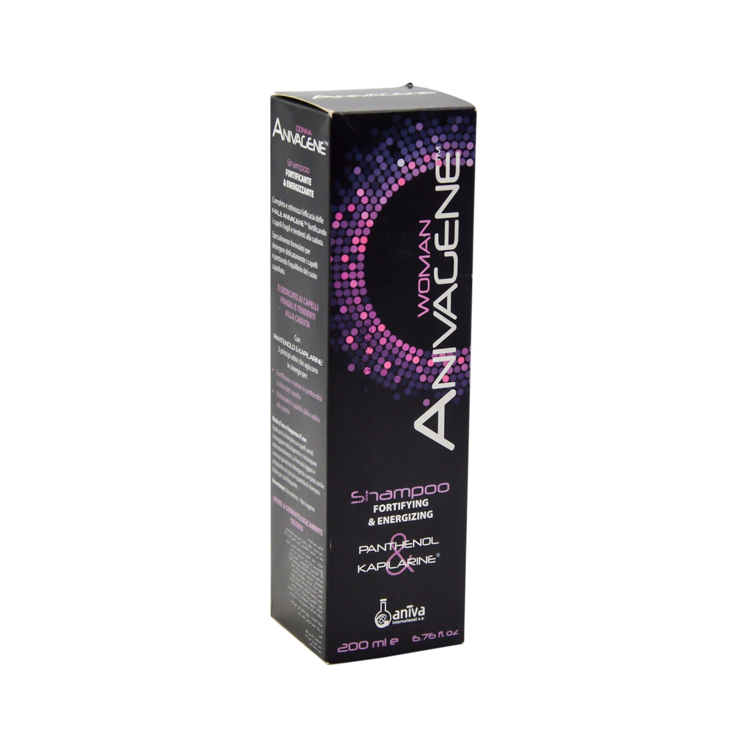 Anivagene Women's Fortifying & Energizing Shampoo with Panthenol & Kapilarine - sulfates free, allergens free, parabens free