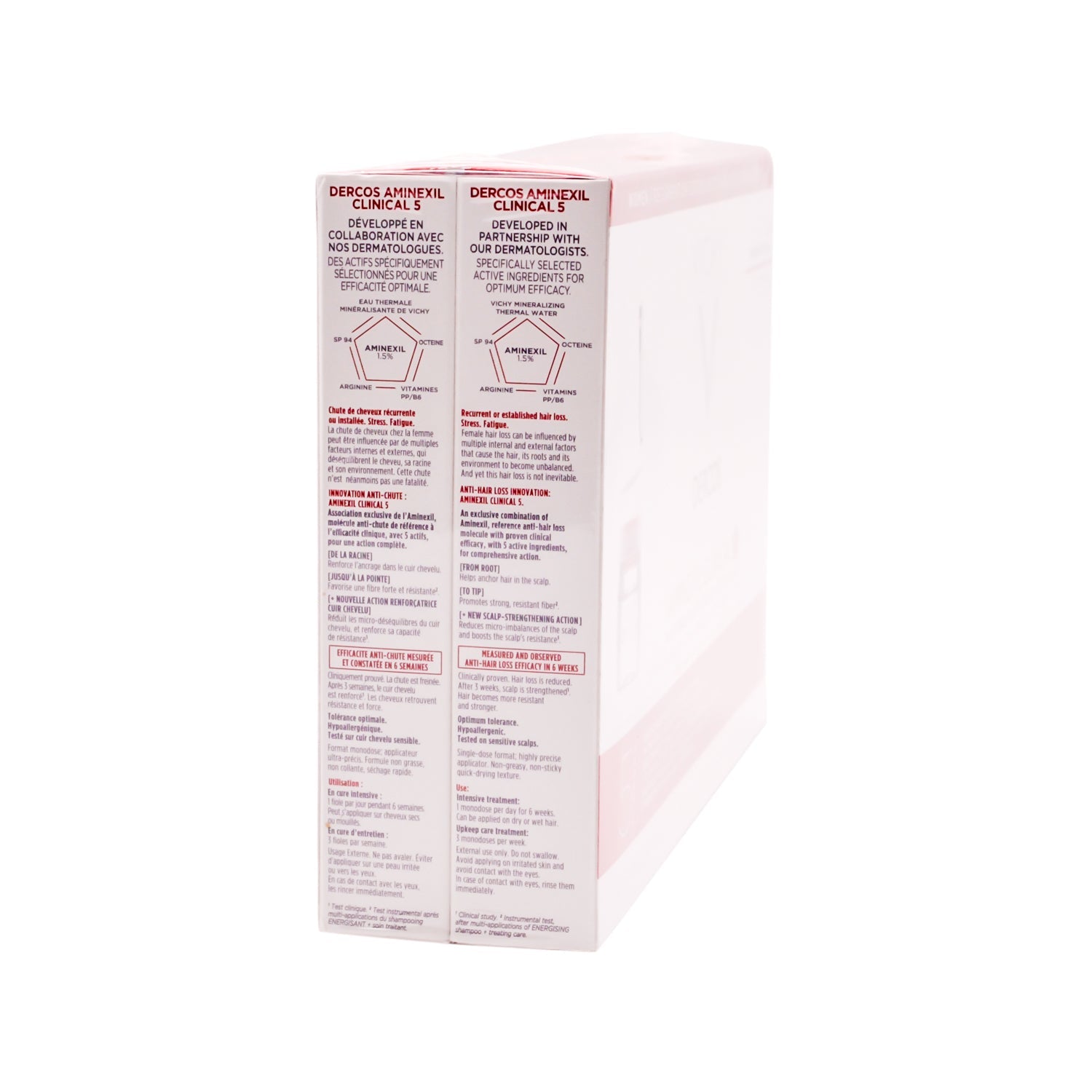 Vichy Dercos Aminexil Clinical 5 Hypoallergenic Non-Greasy Anti-Hair Loss Treatment for Women with Sensitive Scalp