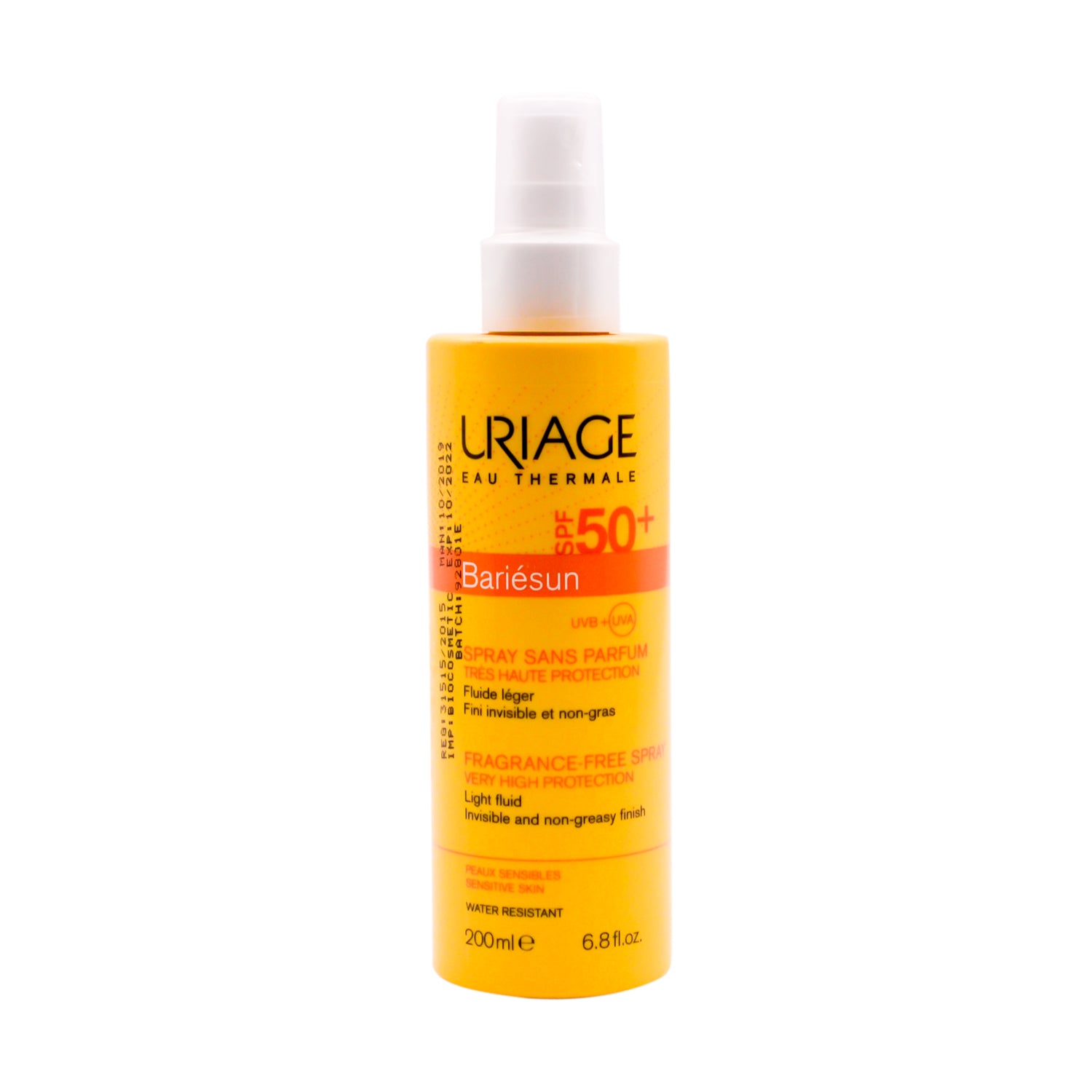Uriage Eau Thermale Bariesun Water-Resistant Sunscreen Spray for Sensitive Skin SPF50+