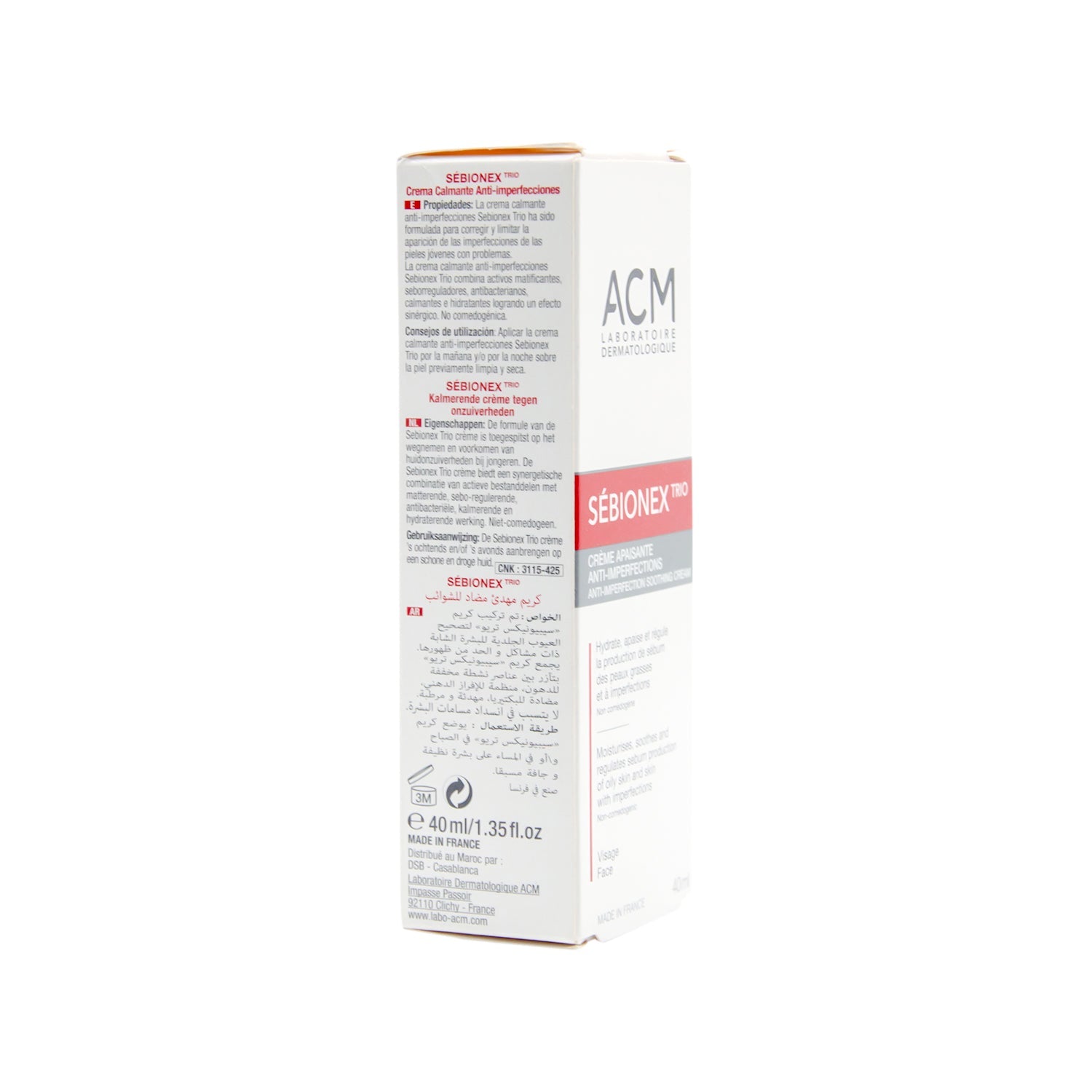 ACM Sebionex Trio Anti-Imperfection Soothing Face Cream - non comedogenic