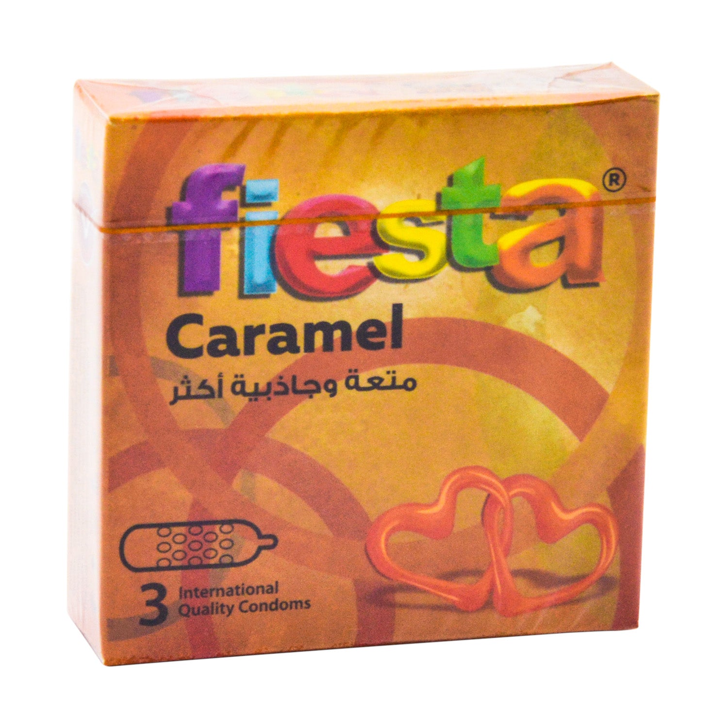 واقيات ذكرية بنكهة الكراميل المنقطة
