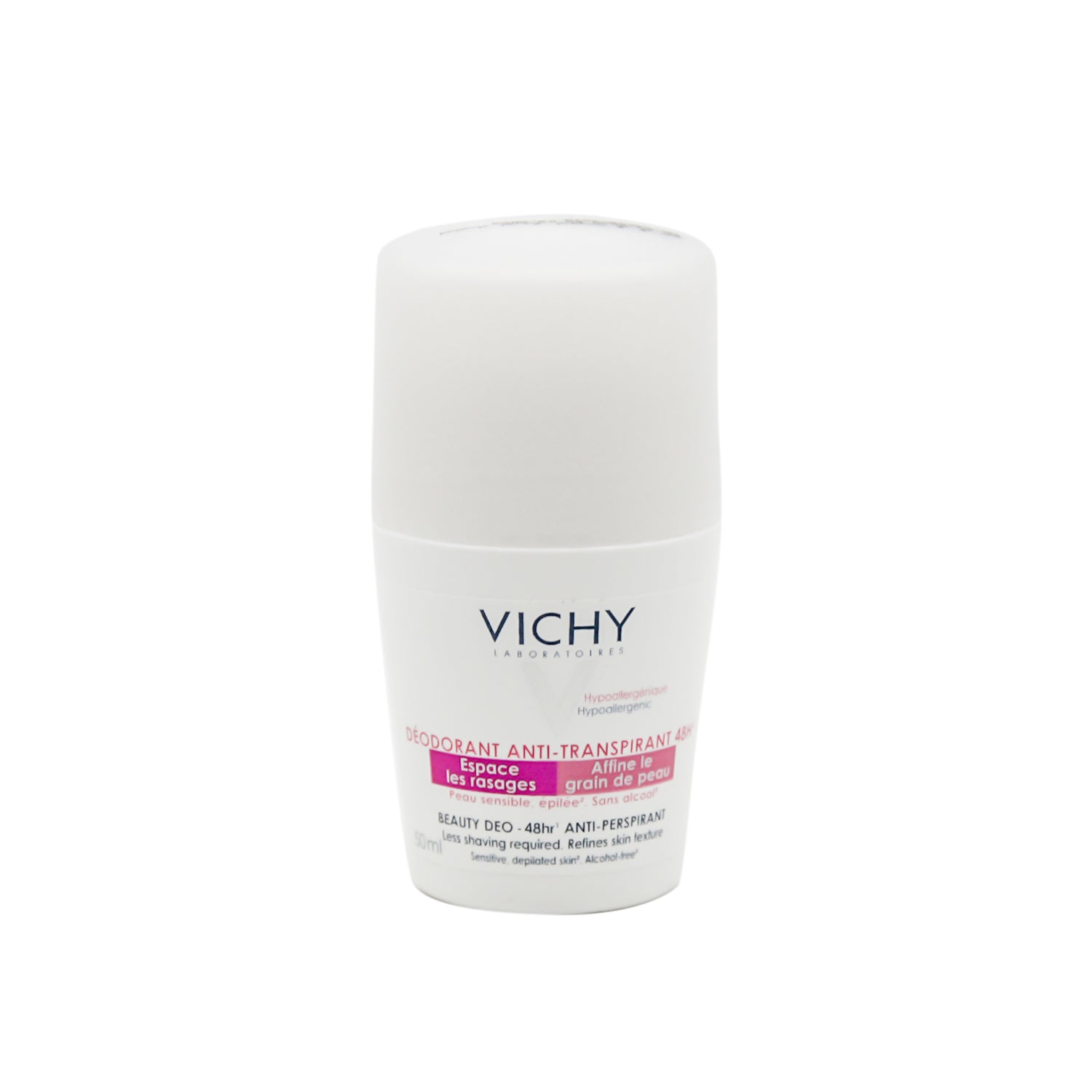 Vichy Beauty Hypoallergenic Antiperspirant 48H Roll-On Deodorant for Sensitive & Depilated Skin - parabens free, alcohol free