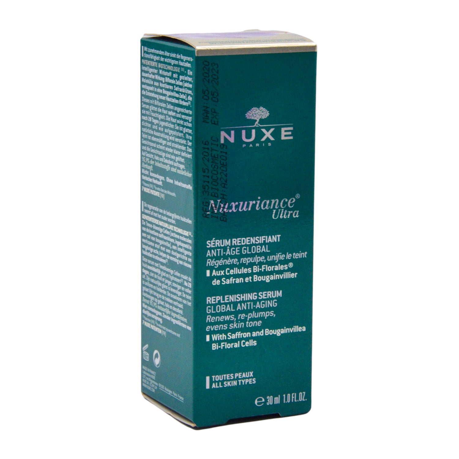 Nuxe Nuxuriance Ultra Replenishing & Anti-Aging Face Serum with Saffron & Bougainvillea Bi-Floral Cells for All Skin Types