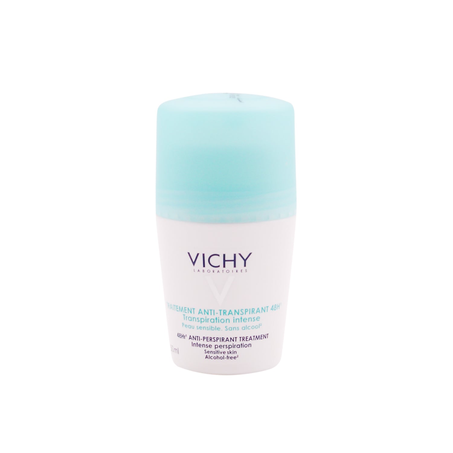 Vichy Hypoallergenic 48H Antiperspirant Treatment Roll-On Deodorant for Sensitive Skin - parabens free, alcohol free