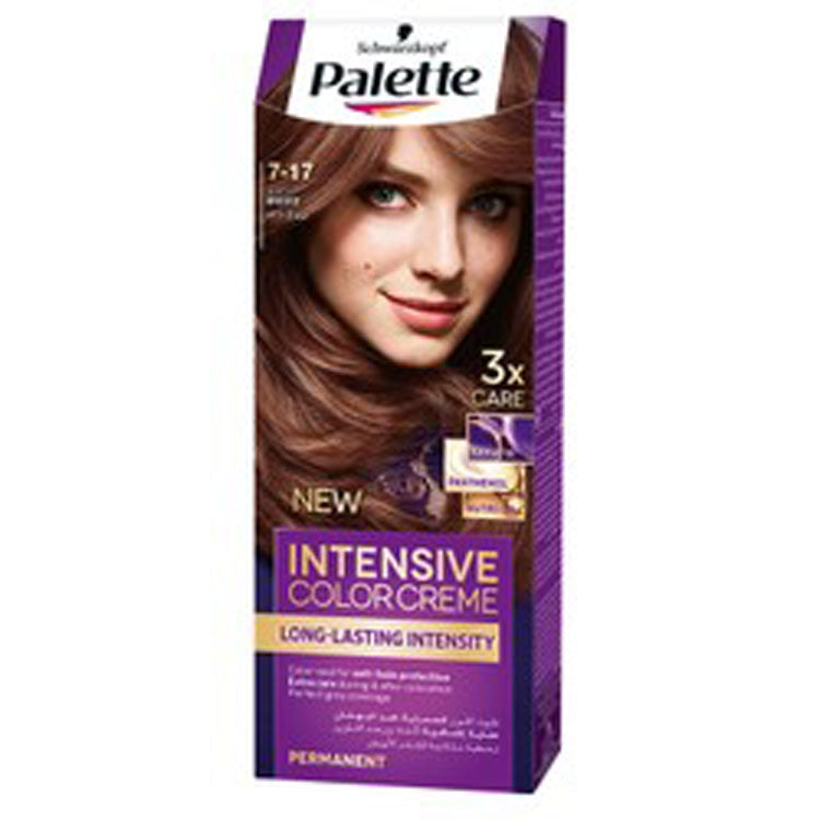 Schwarzkopf Palette Intensive Permanent Hair Color Cream with Keratin, Panthenol & Nutri-Oil Natural Soft Brouge 7-17