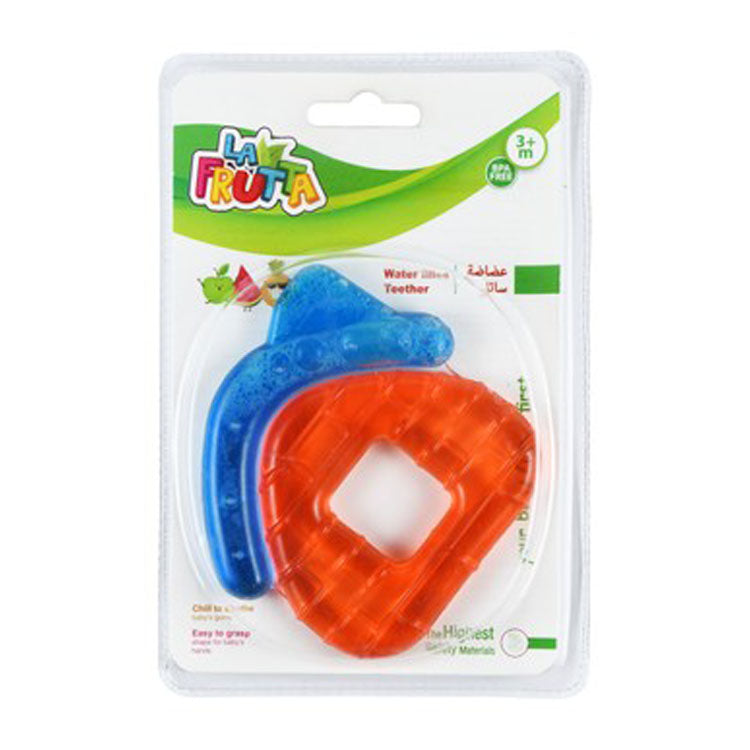 La Frutta Red & Blue House Shape Water Teether (3+ Months) - BPA free