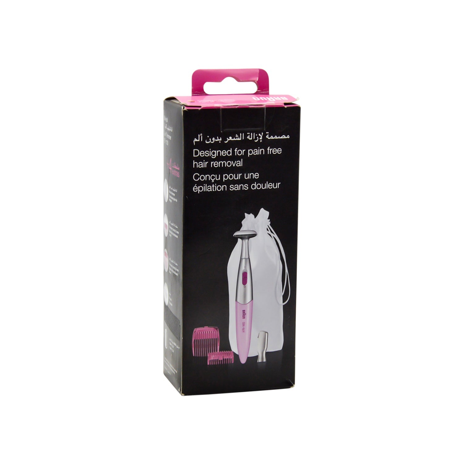 Braun Silk-Epil Pink 3in1 Trimmer for Sensitive Areas