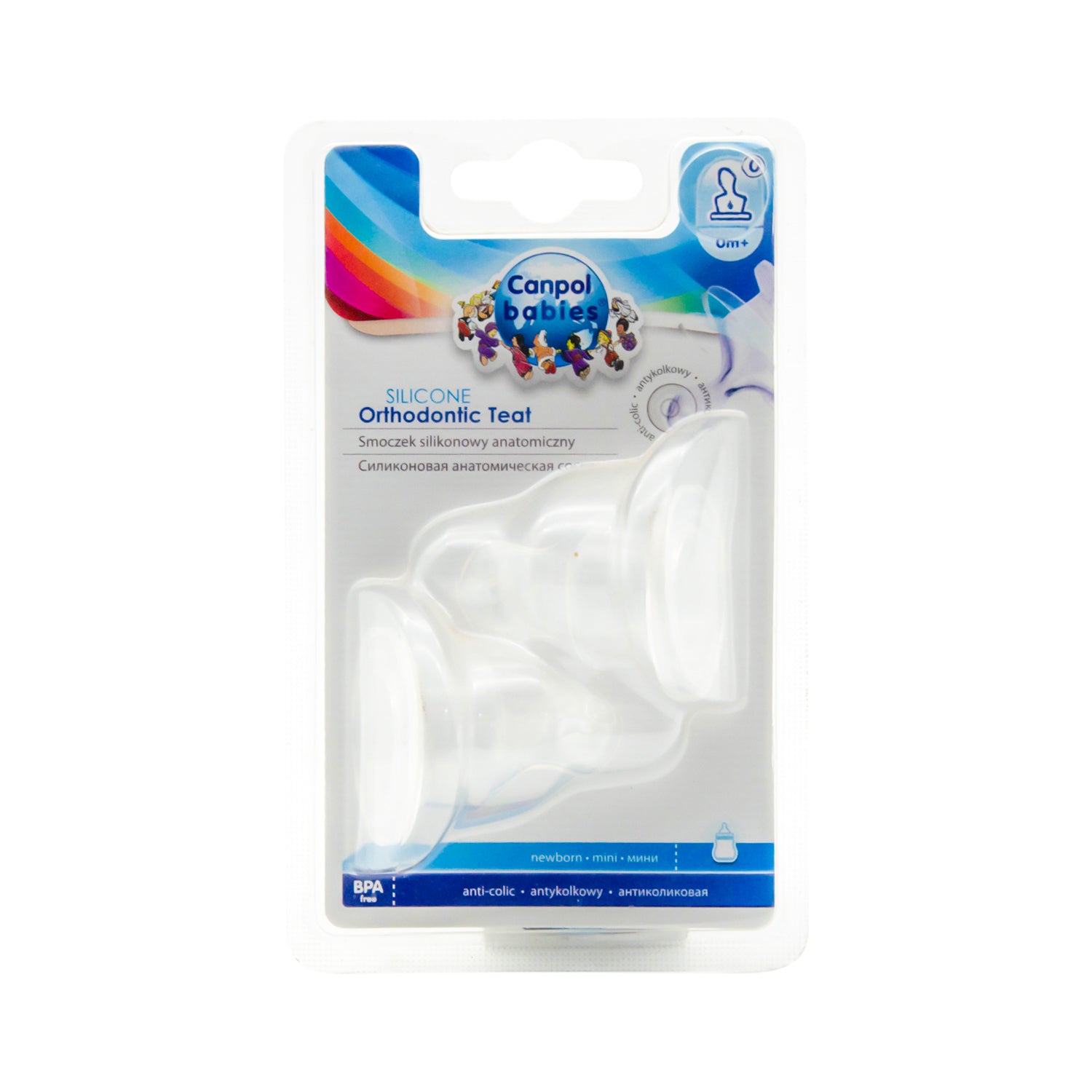 Canpol Babies Silicone Anti-Colic Orthodontic Teat (0+ Months) - BPA free
