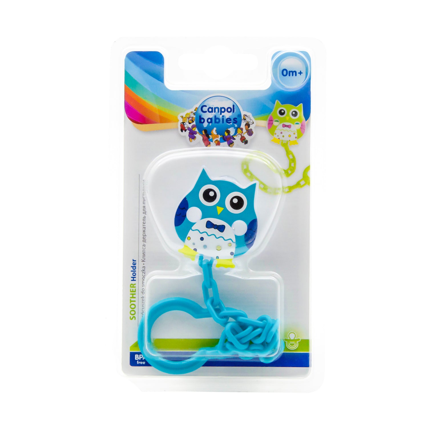Canpol Babies Red & Blue Soother Holder (0+ Months) - BPA free