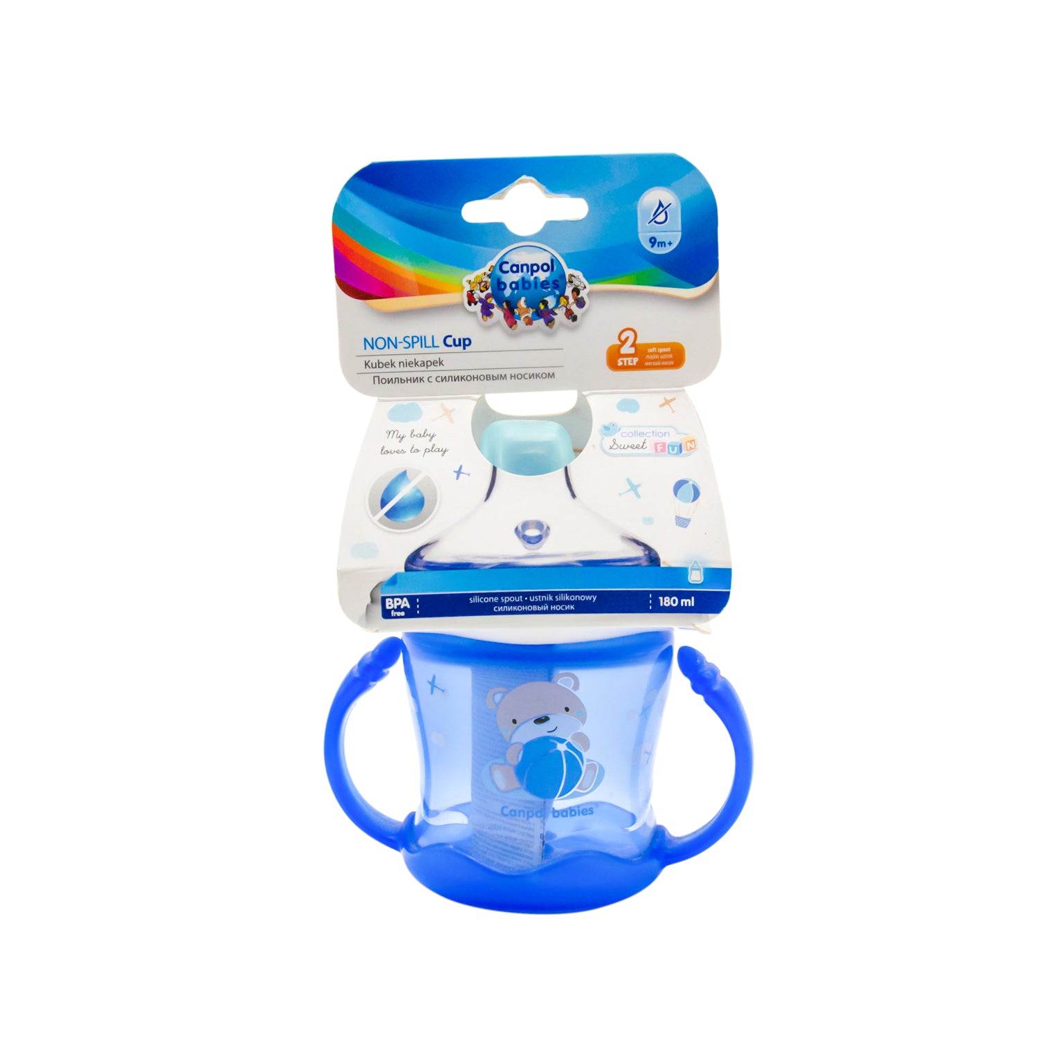 Canpol Babies Non-Spill Pink 180ml Baby Cup Stage 2 (9+ Months) - BPA free