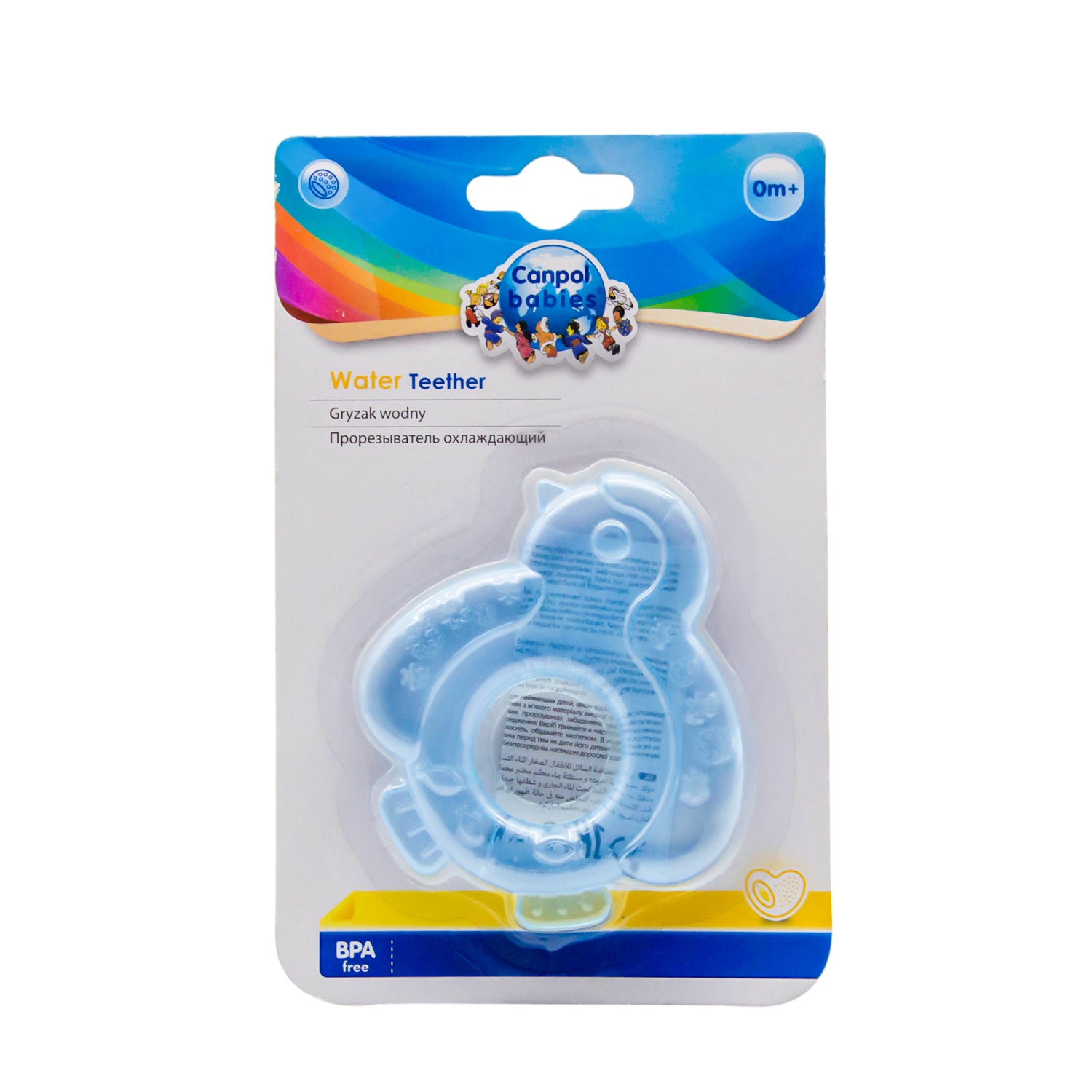 Canpol Babies Clear Pink Bird Shape Water Teether (0+ Months) - BPA free
