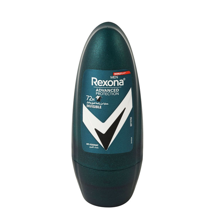 Rexona Advanced Protection Invisible 72H Antiperspirant Roll-On Deodorant for Men - alcohol free