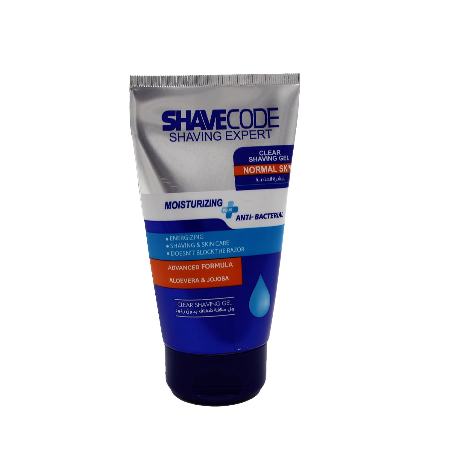 Shave Code Energizing & Moisturizing Clear Shaving Gel with Menthol & Jojoba for Normal Skin