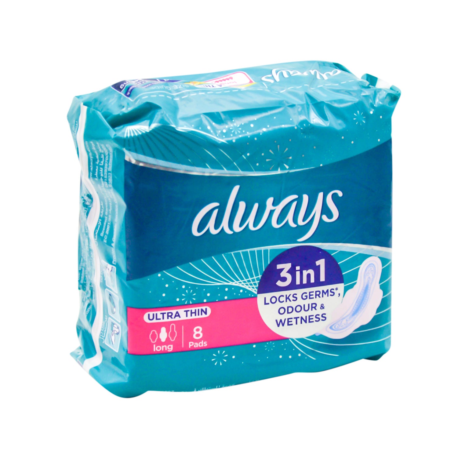 Always Clean & Dry Large Ultra Thin Pads with Wings