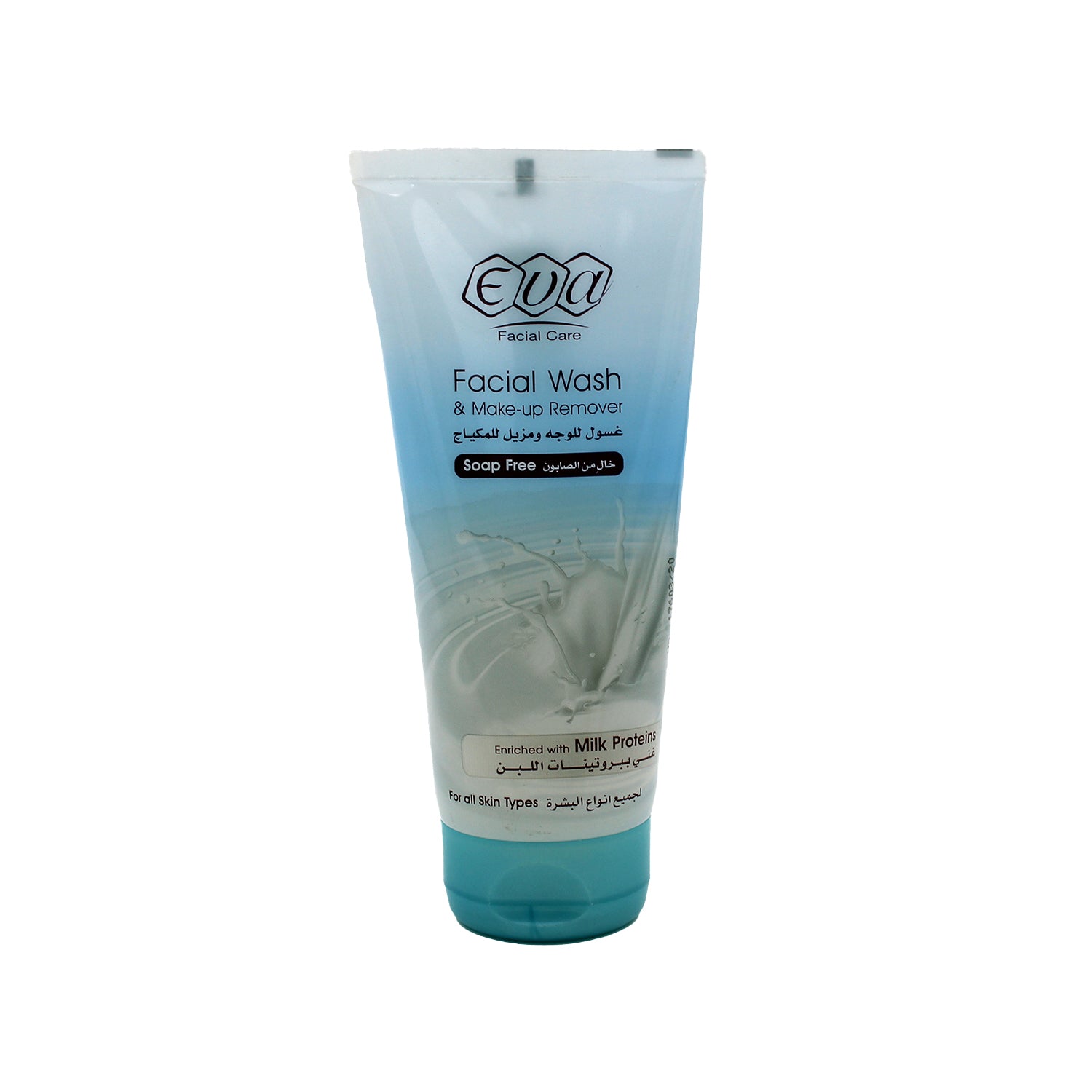Eva Facial Wash & Makeup Remover with Milk Protein for All Skin Types - soap free
