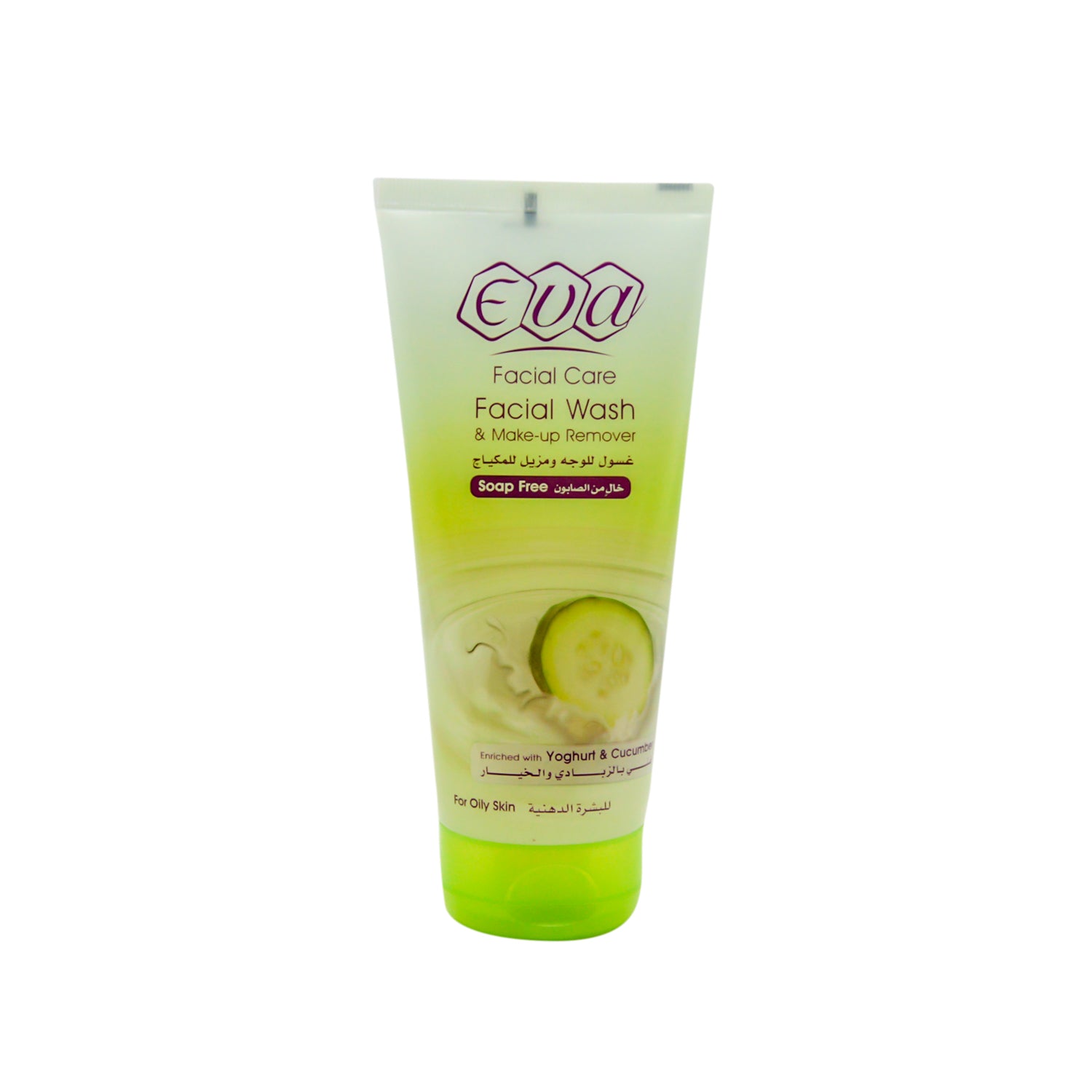 Eva Facial Wash & Makeup Remover for Oily Skin with Yogurt & Cucumber - soap free