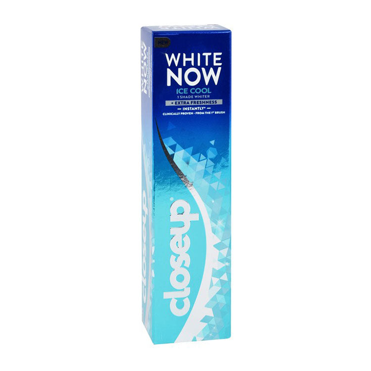 Closeup White Now Toothpaste Ice Cool Flavor