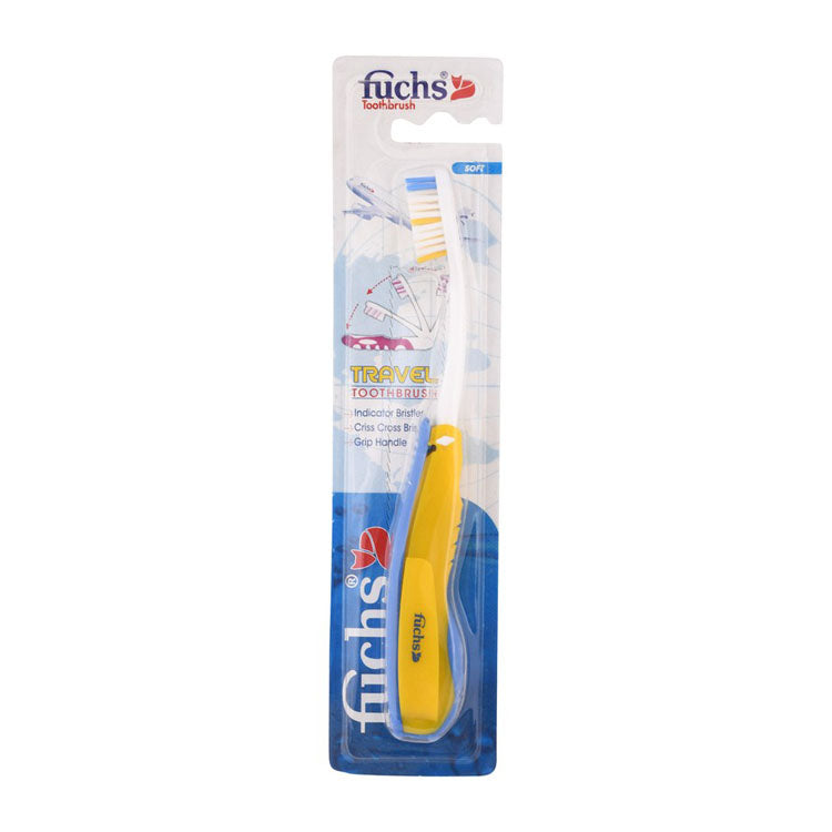 Fuchs Travel Purple Soft Toothbrush with Case