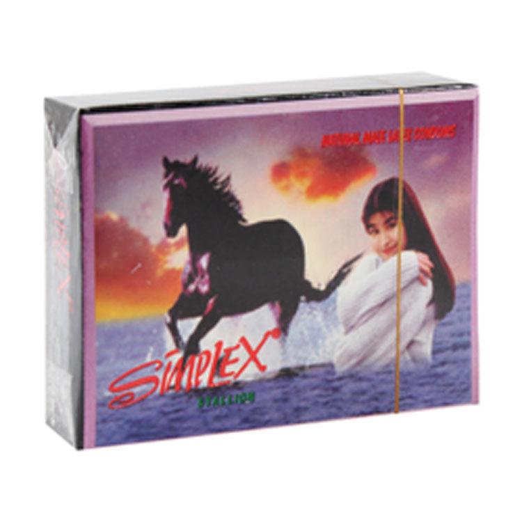 Simplex Stallion Ribbed & Dotted Natural Latex Condoms