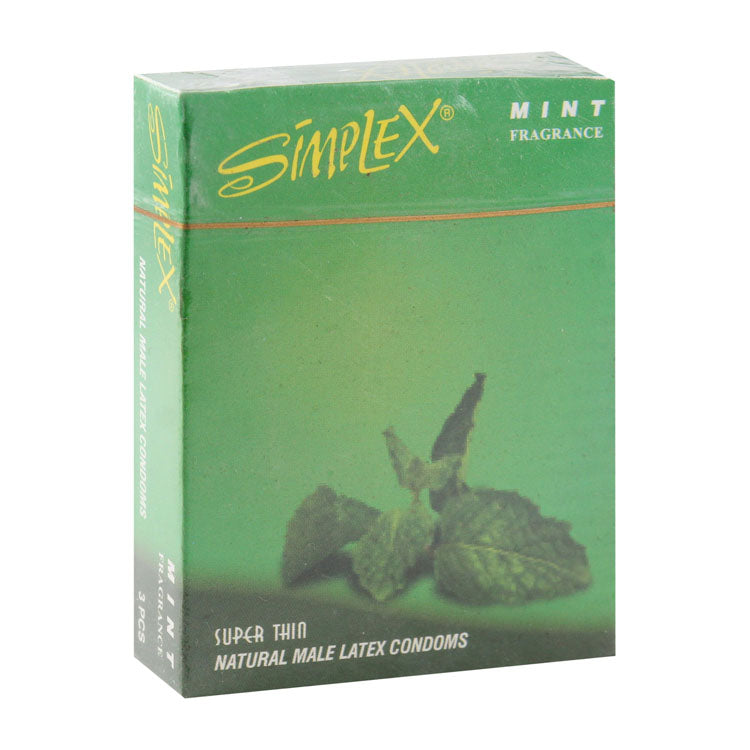 Simplex Super Thin Natural Latex Condoms Mint Scent