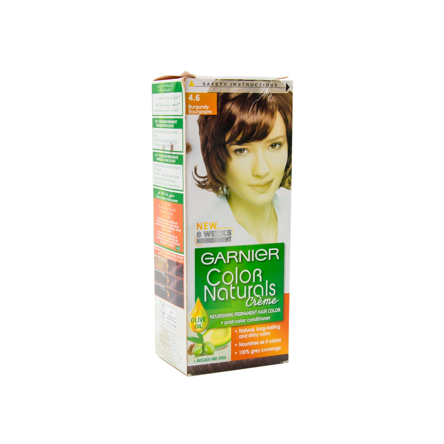 Garnier Color Naturals Nourishing Permanent Hair Dye Cream with Shea Butter, Avocado & Olive Oils Burgundy 4.6