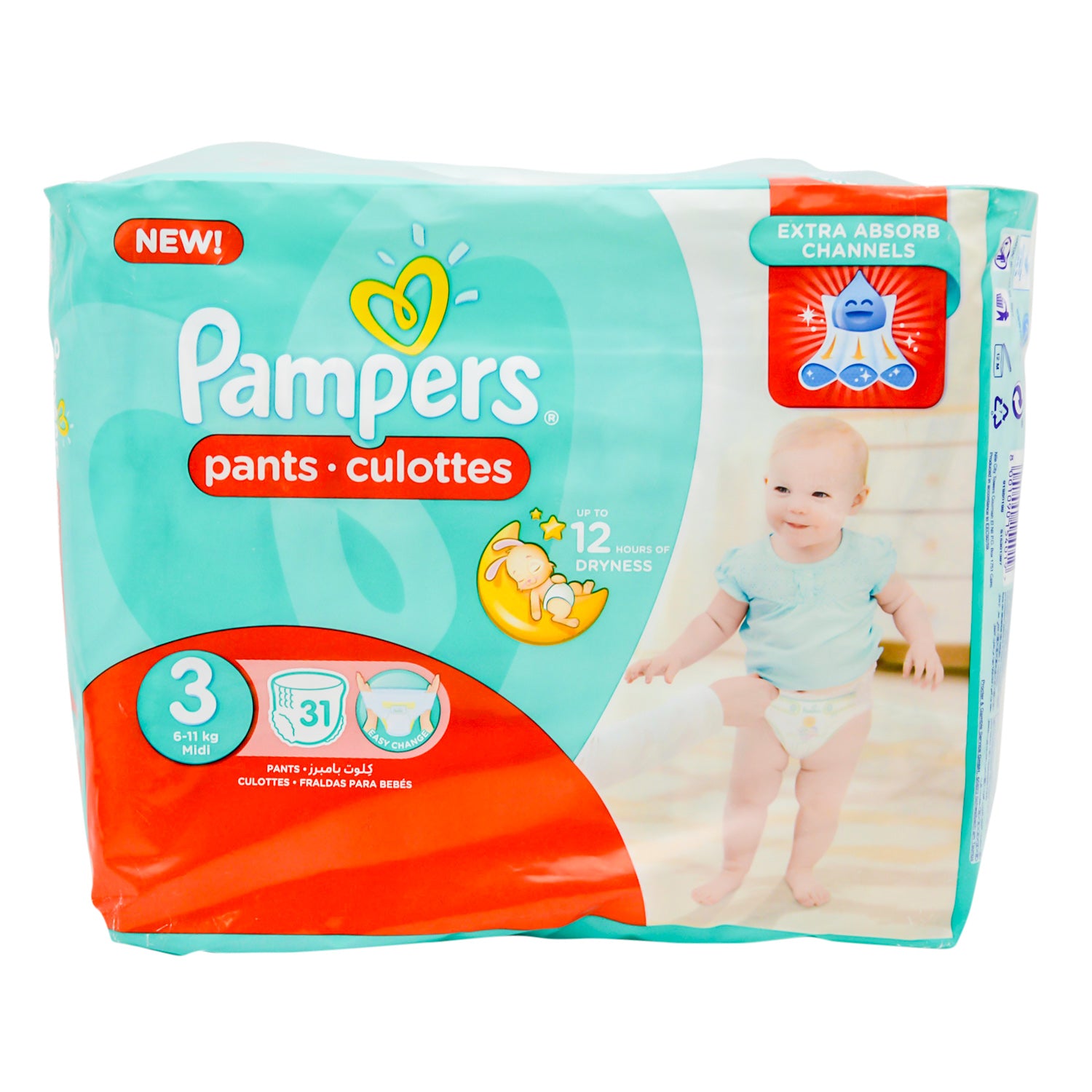 Pampers Midi Baby Diaper Pants Size 3 (6-11kg)