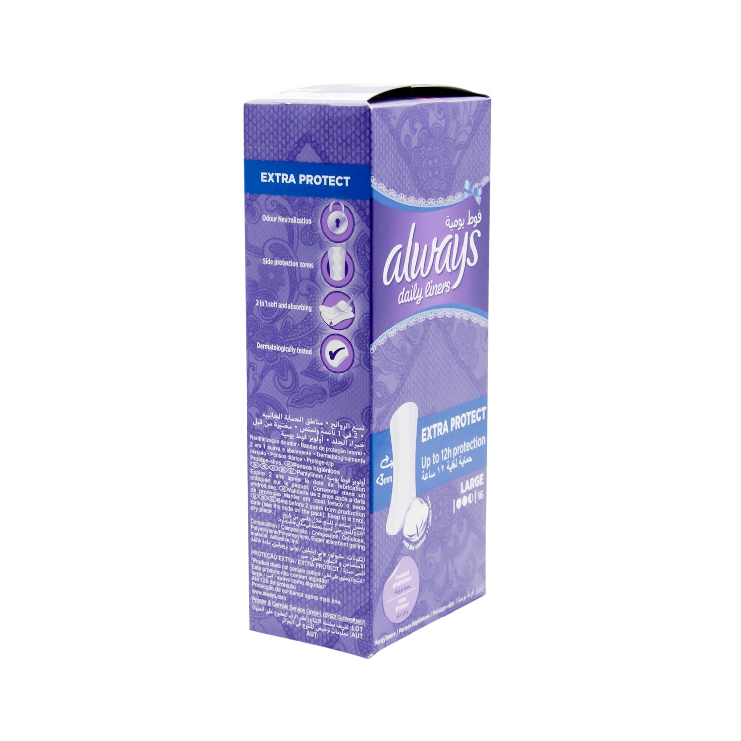Always Daily Liners Extra Protection Large Pantyliners