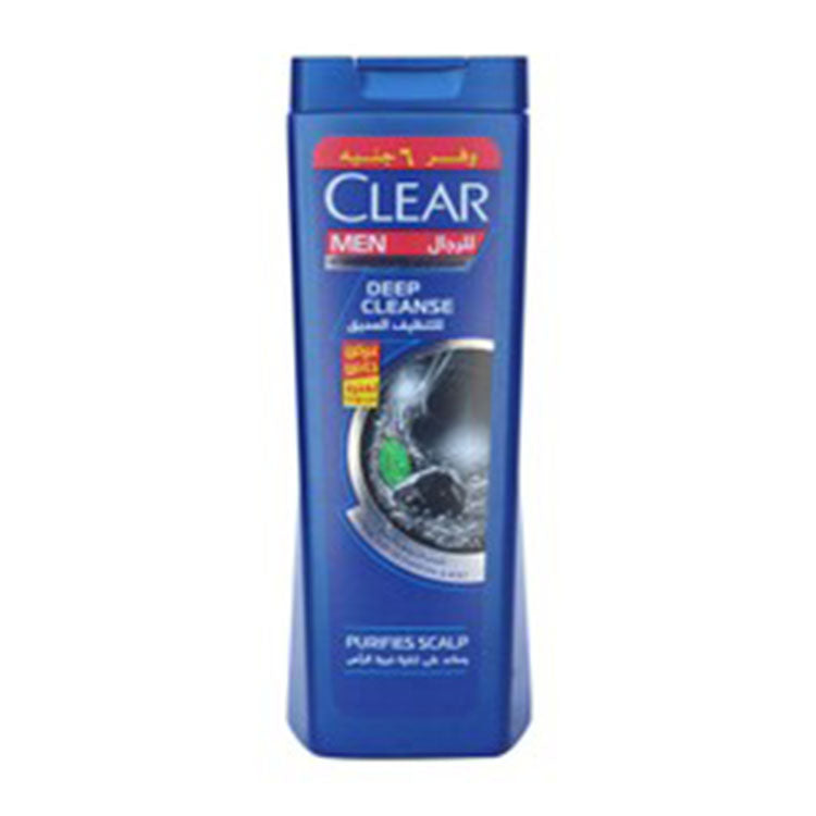 Clear Men Deep Cleanse Anti-Dandruff Shampoo with Activated Charcoal & Mint (-6 EGP)