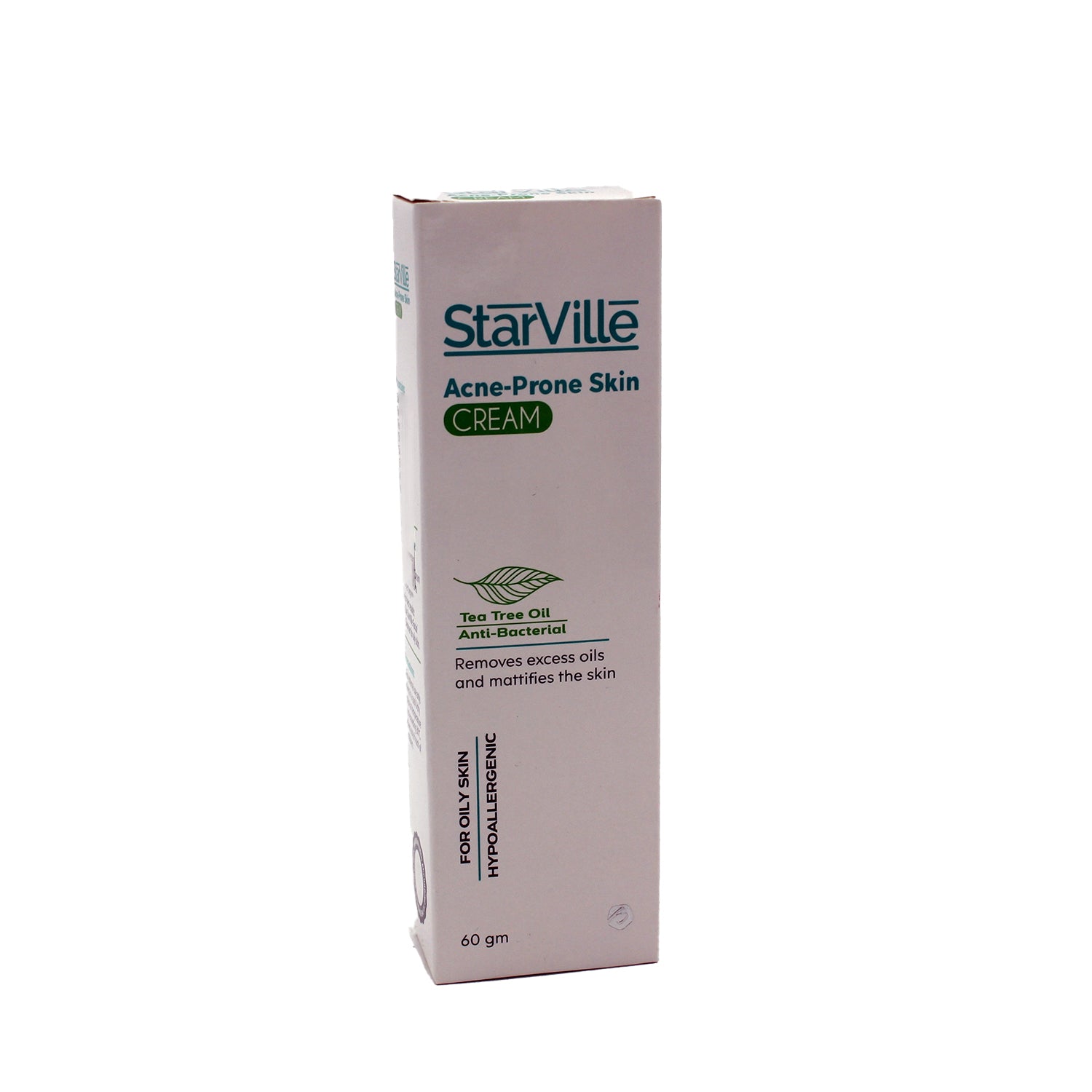 StarVille Hypoallergenic Facial Cream with Tea Tree Oil for Oily & Acne-Prone Skin