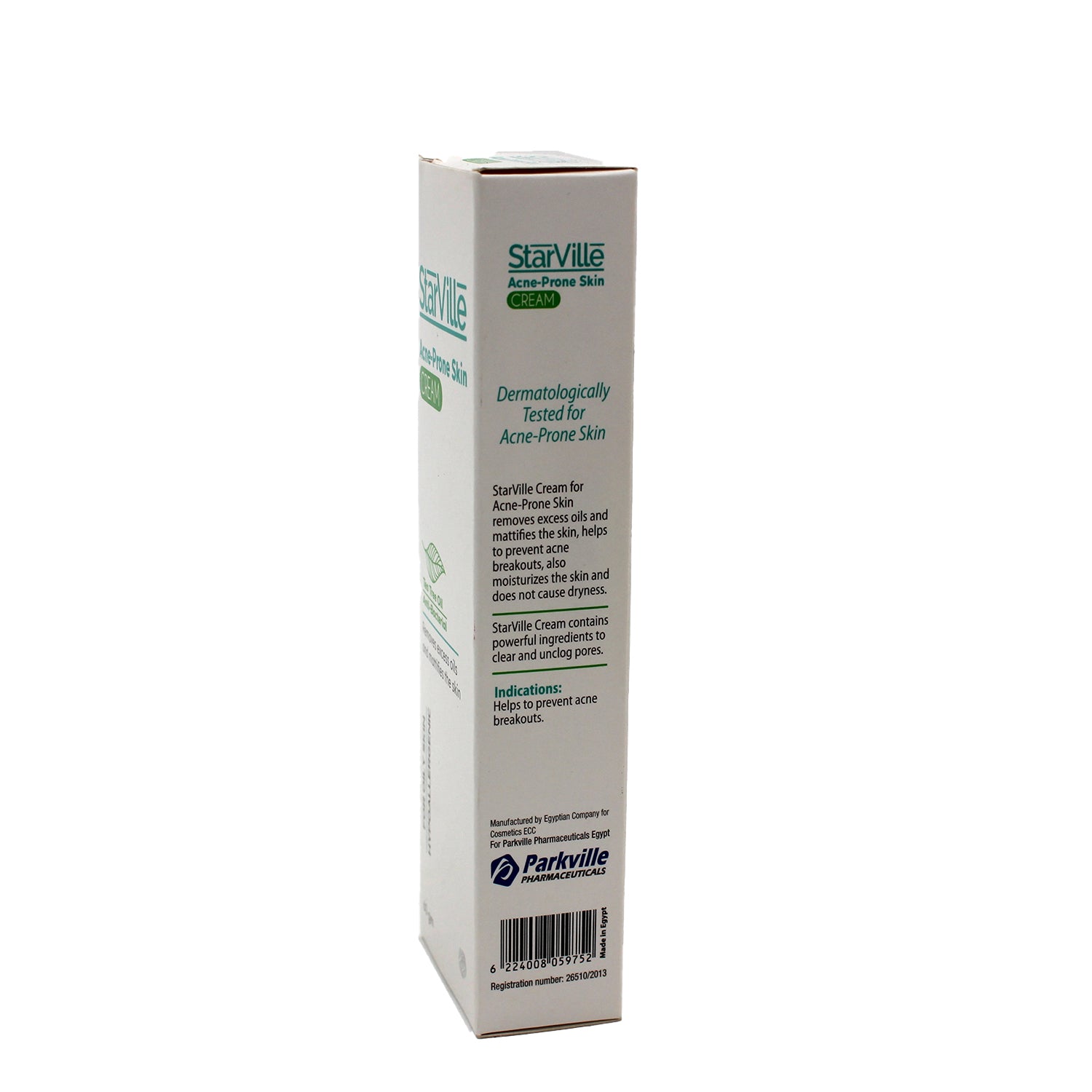 StarVille Hypoallergenic Facial Cream with Tea Tree Oil for Oily & Acne-Prone Skin