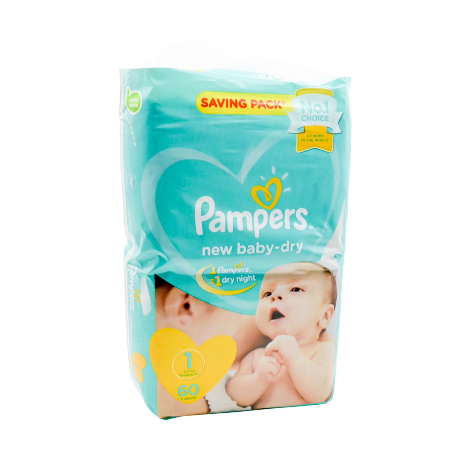 حفاضات بامبرز للأطفال حديثي الولادة - حفاضات جافة مقاس 1 (2-5 كجم)