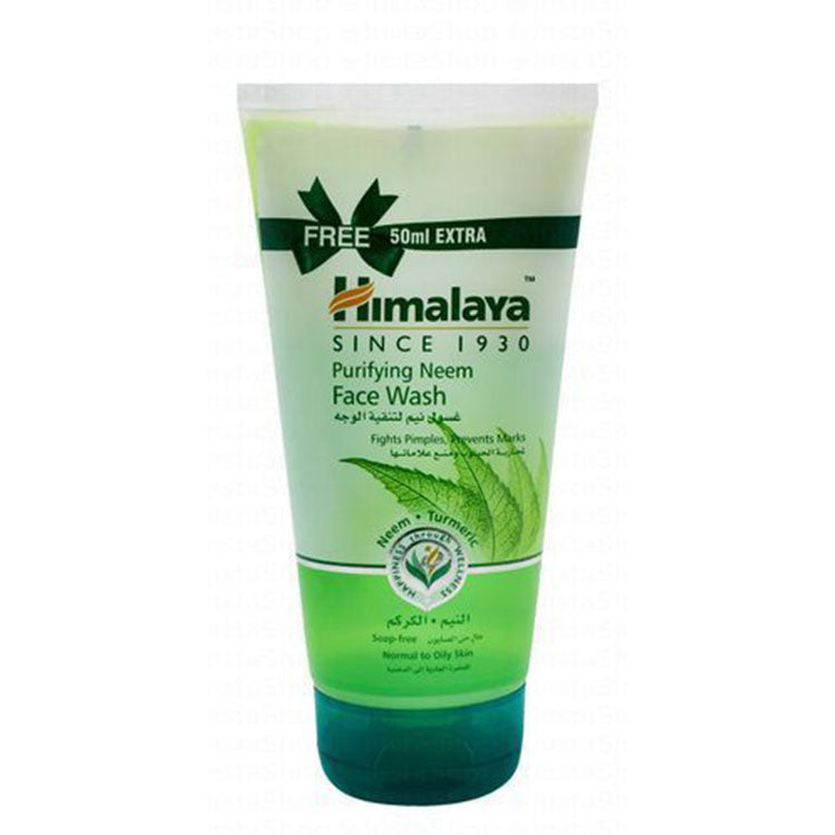 Himalaya Purifying Neem Face Wash for Normal to Oily Skin (50ml Free)