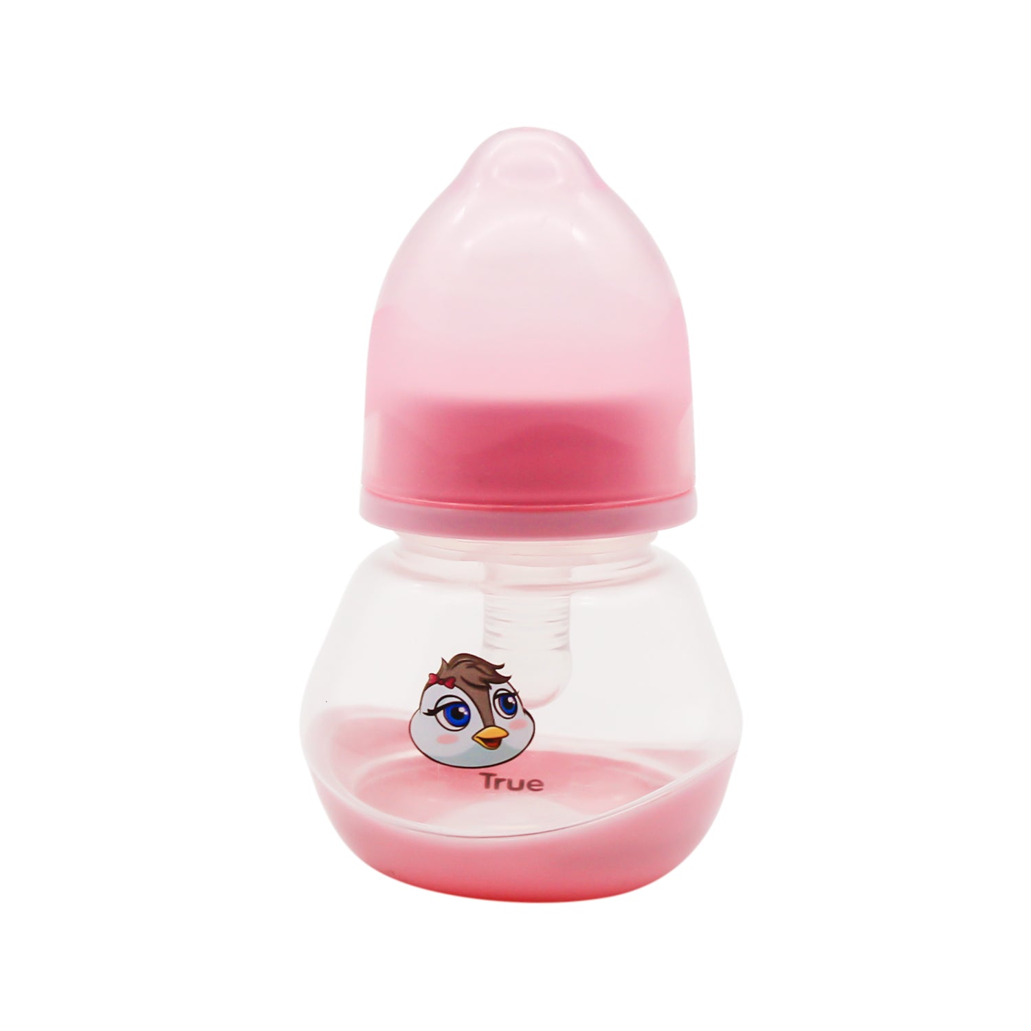 True Pink 60ml Plastic Feeding Bottle with Silicone Teat (0+ Months) - BPA free