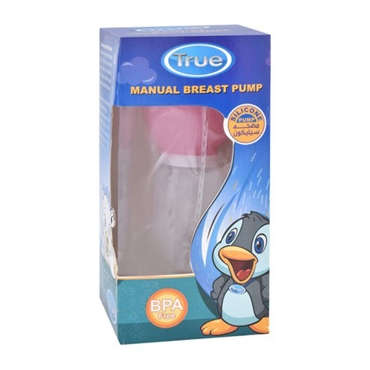 True Pink Manual Silicone Breast Pump - BPA free