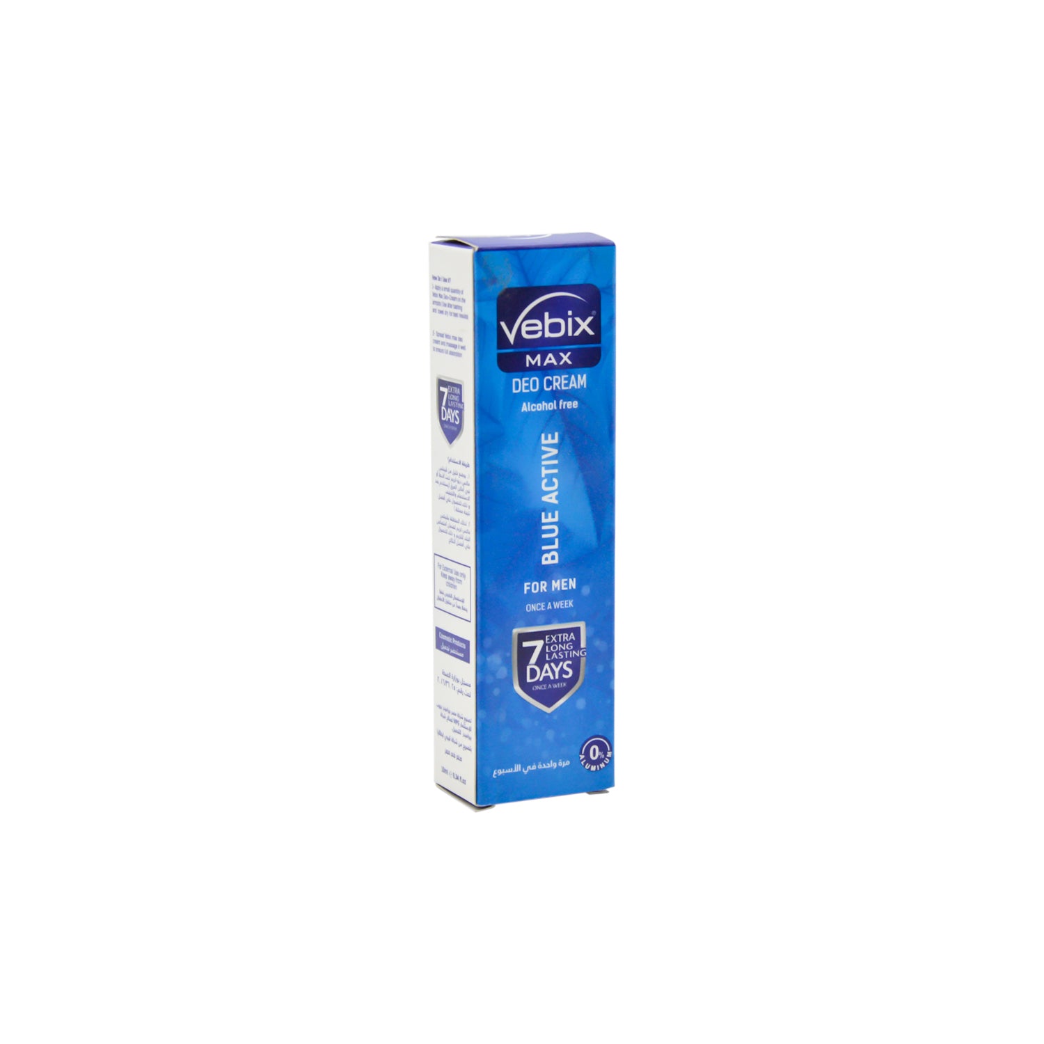 Vebix Max Deo Cream Blue Active for Men - alcohol free