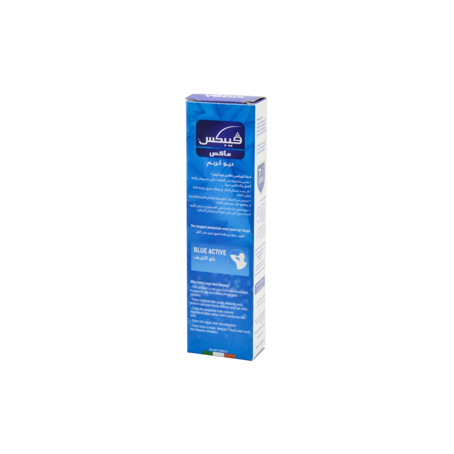 Vebix Max Deo Cream Blue Active for Men - alcohol free